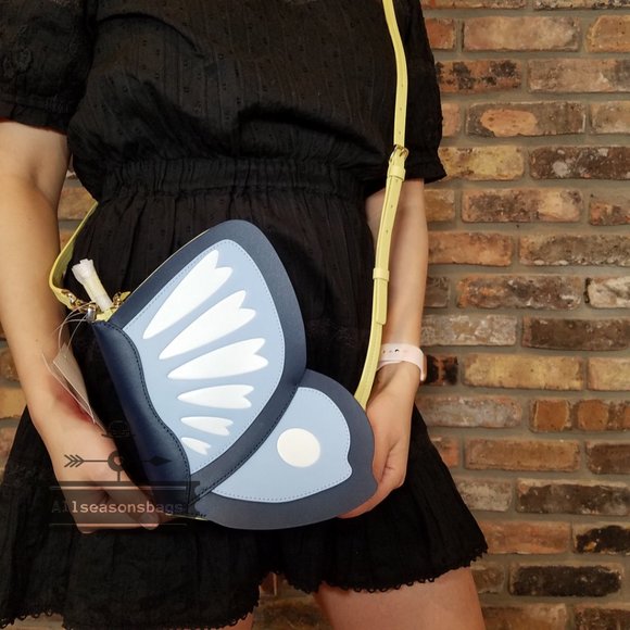 Kate Spade BONNIE Butterfly Crossbody Blue Multi - Picture 6 of 10